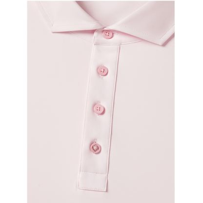 G/FORE Men's Rib Gusset Melange Ice Nylon Polo