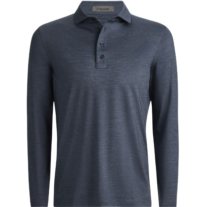 G/FORE Men's Rib Gusset Melange Ice Nylon Sun Shirt