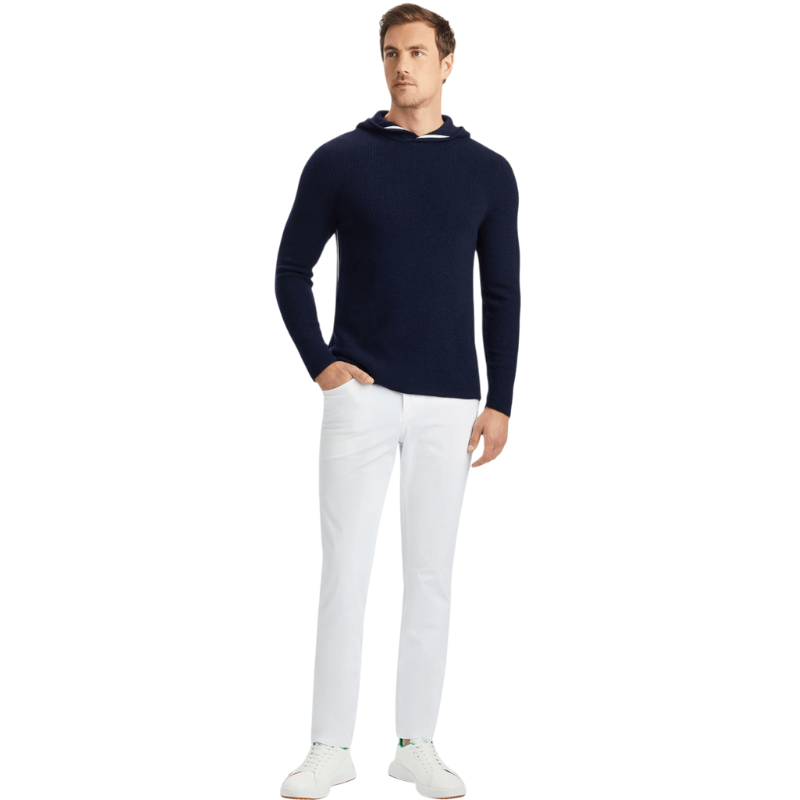 G/FORE Men's Waffle Stitch Merino Wool Hooded Sweater