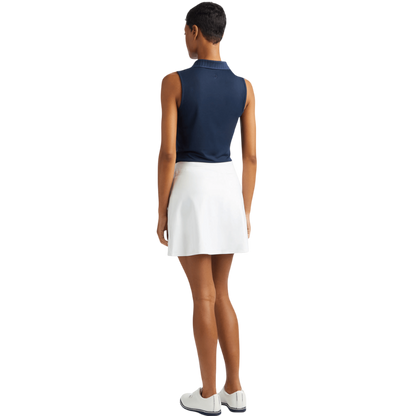G/FORE Women's Pleated Collar Tech Pique Sleeveless Polo