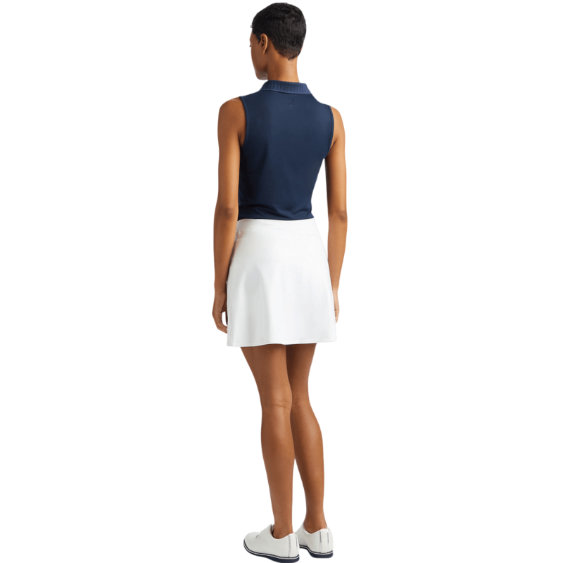 G/FORE Women's Pleated Collar Tech Pique Sleeveless Polo
