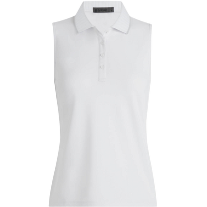 G/FORE Women's Pleated Collar Tech Pique Sleeveless Polo