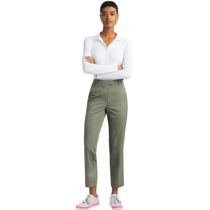 G/FORE Women's Ribbed Tech Nylon Long-Sleeve Polo