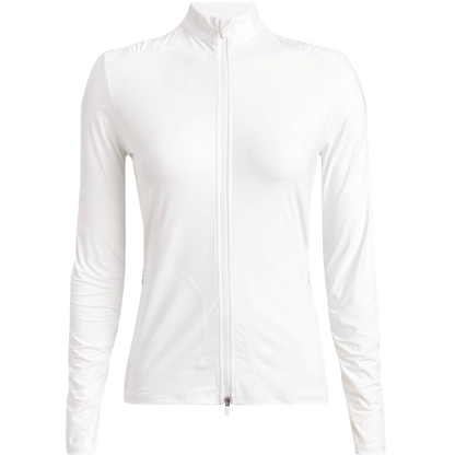 G/FORE Women's Silky Tech Nylon Ruched Full-Zip Layer