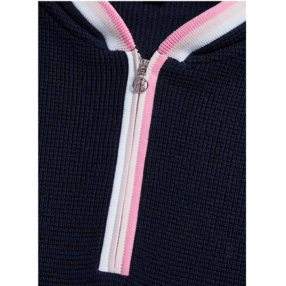 G/FORE Women's Waffle Stitch Merino Wool Hooded Quarter-Zip Sweater
