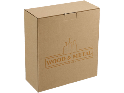 Graze Wood and Metal Wine Set - Wood - Barware