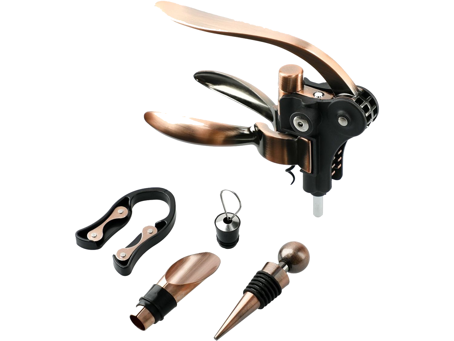 Graze Wood and Metal Wine Set - Wood - Barware