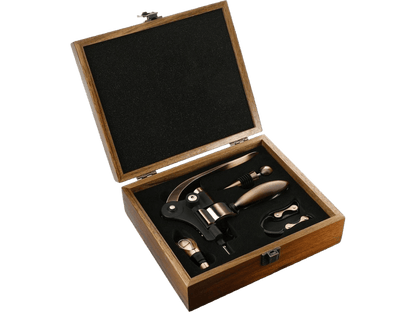 Graze Wood and Metal Wine Set - Barware - SwagWear