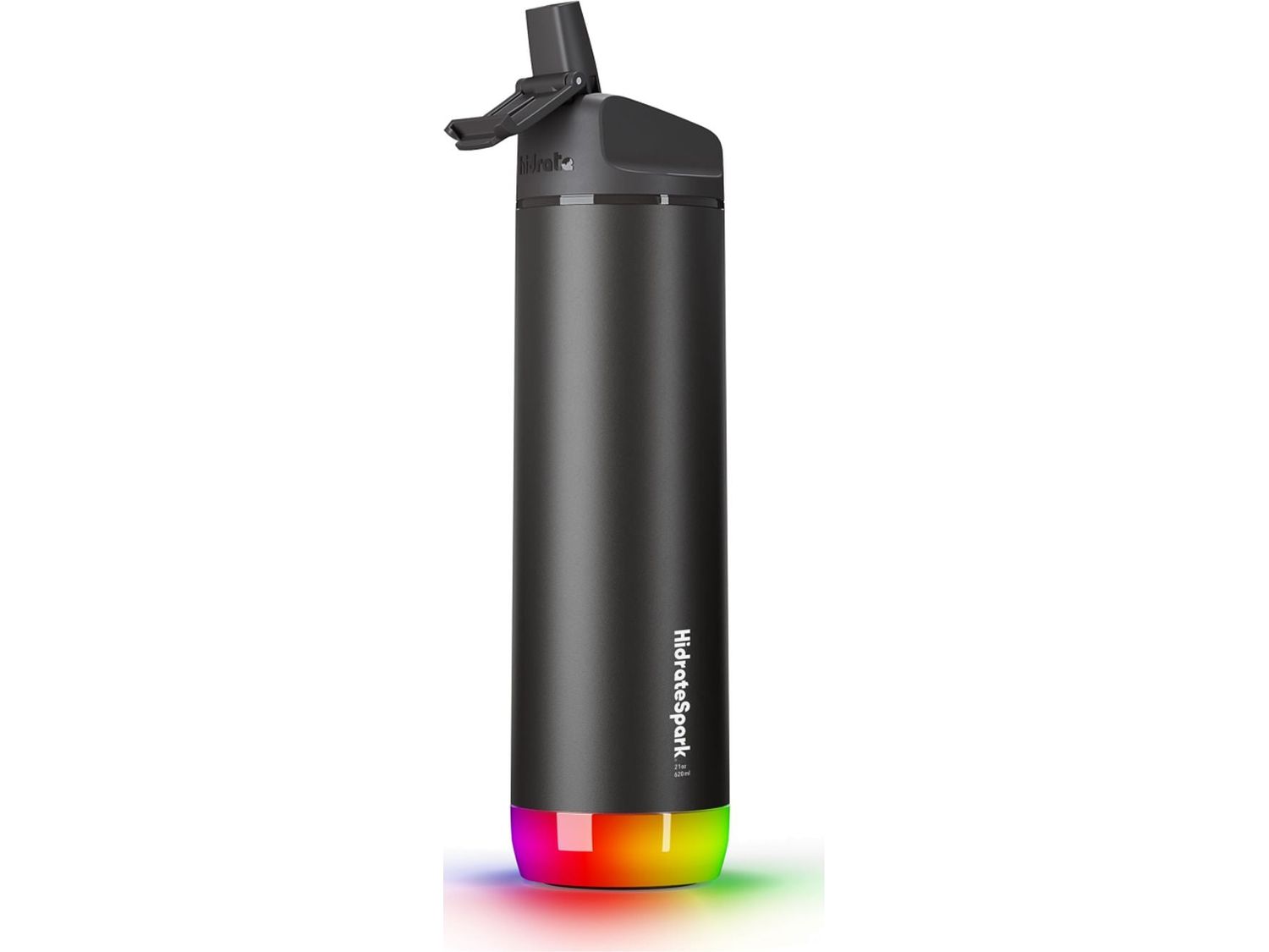 HidrateSpark Steel 21oz Straw Lid - Black / 21oz - Water Bottles w/Straw