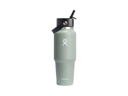 Hydro Flask® Travel Bottle With Flex Straw Cap 32oz - Agave / 32oz - Water Bottles w/Straw