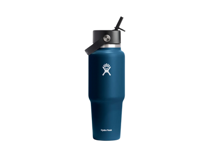 Hydro Flask® Travel Bottle With Flex Straw Cap 32oz - Indigo / 32oz - Water Bottles w/Straw
