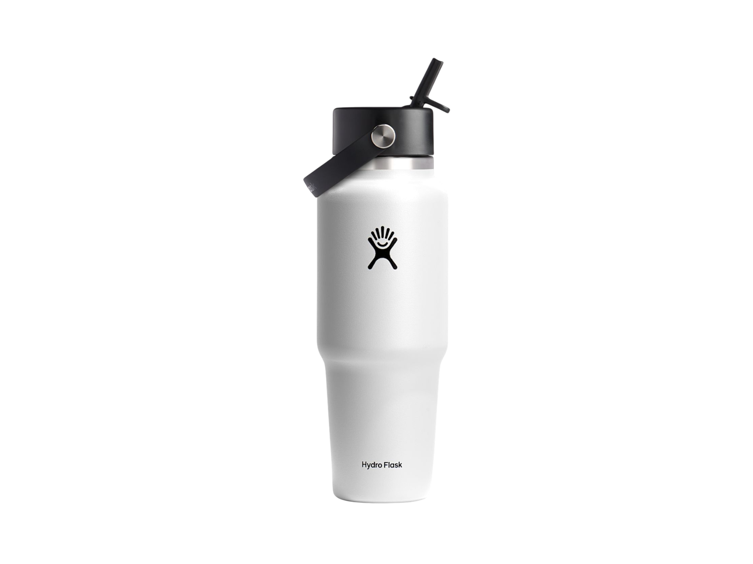 Hydro Flask® Travel Bottle With Flex Straw Cap 32oz - White / 32oz - Water Bottles w/Straw