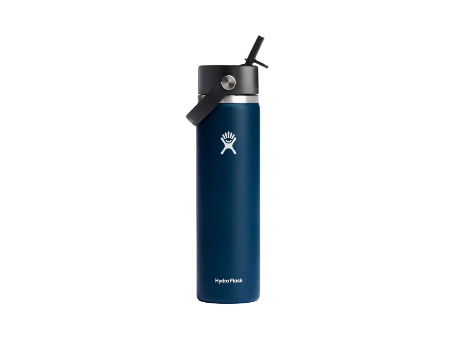 Hydro Flask® Wide Mouth 24oz Bottle with Flex Straw Cap - Indigo / 24oz - Water Bottles w/Straw