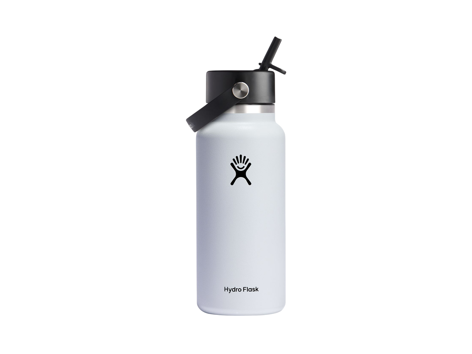 Hydro Flask® Wide Mouth With Flex Straw Cap 32oz - White / 32oz - Water Bottles w/Straw