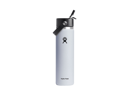 Hydro Flask® Wide Mouth 24oz Bottle with Flex Straw Cap - Water Bottles w/Straw - SwagWear