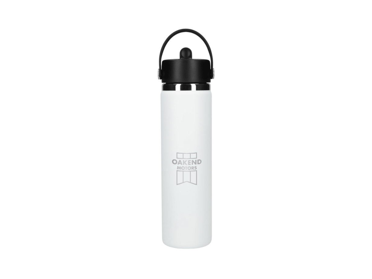 Hydro Flask® Wide Mouth 24oz Bottle with Flex Straw Cap - Water Bottles w/Straw - SwagWear