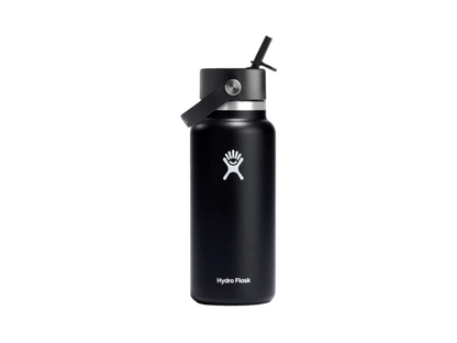 Hydro Flask® Wide Mouth With Flex Straw Cap 32oz - Water Bottles w/Straw - SwagWear