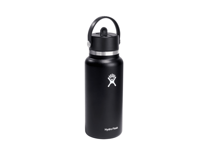 Hydro Flask® Wide Mouth With Flex Straw Cap 32oz - Water Bottles w/Straw - SwagWear