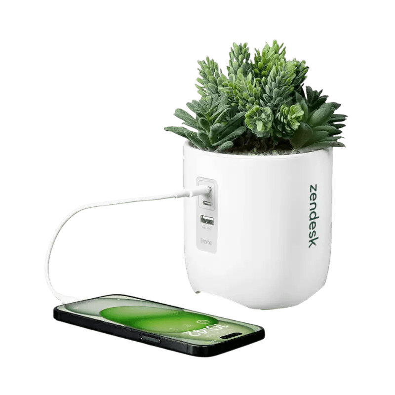 iHome Faux Succulent with USB Charging Station - Charging Stations - SwagWear