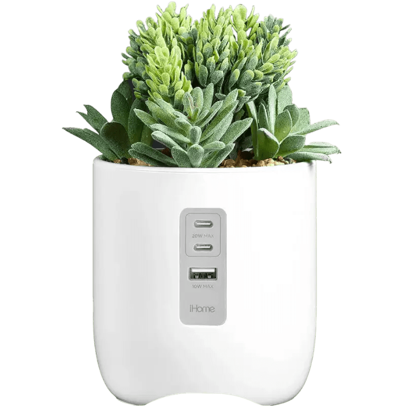 iHome Faux Succulent with USB Charging Station - Charging Stations - SwagWear