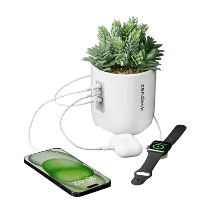 iHome Faux Succulent with USB Charging Station - Charging Stations - SwagWear