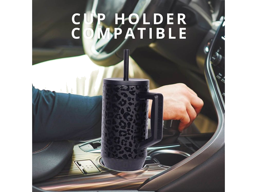 Elemental Commuter 40oz Tumbler - Black Leopard