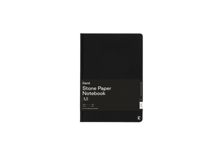 Karst Stone Paper Hardcover Notebook - Black / Lined - Stone Notebooks