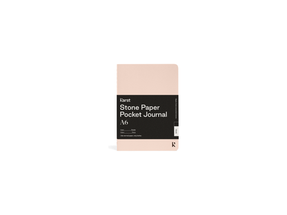 Karst Stone Paper Pocket Journal - Peony / Blank - Stone Notebooks
