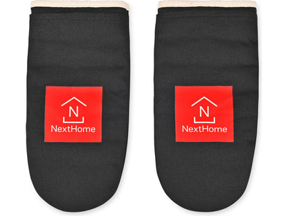 La Cuisine Oven Mitt Set of Two - Black - Homewares