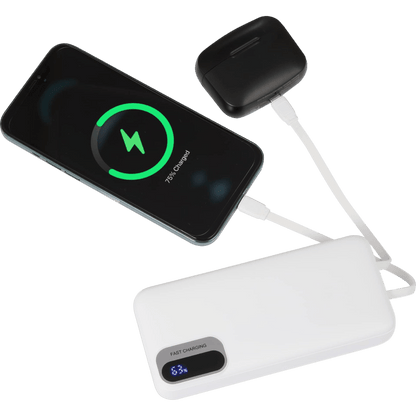 Laptop Power 20,000 mAh PD Power Bank with Integrated Cables - Wireless Power Banks - SwagWear