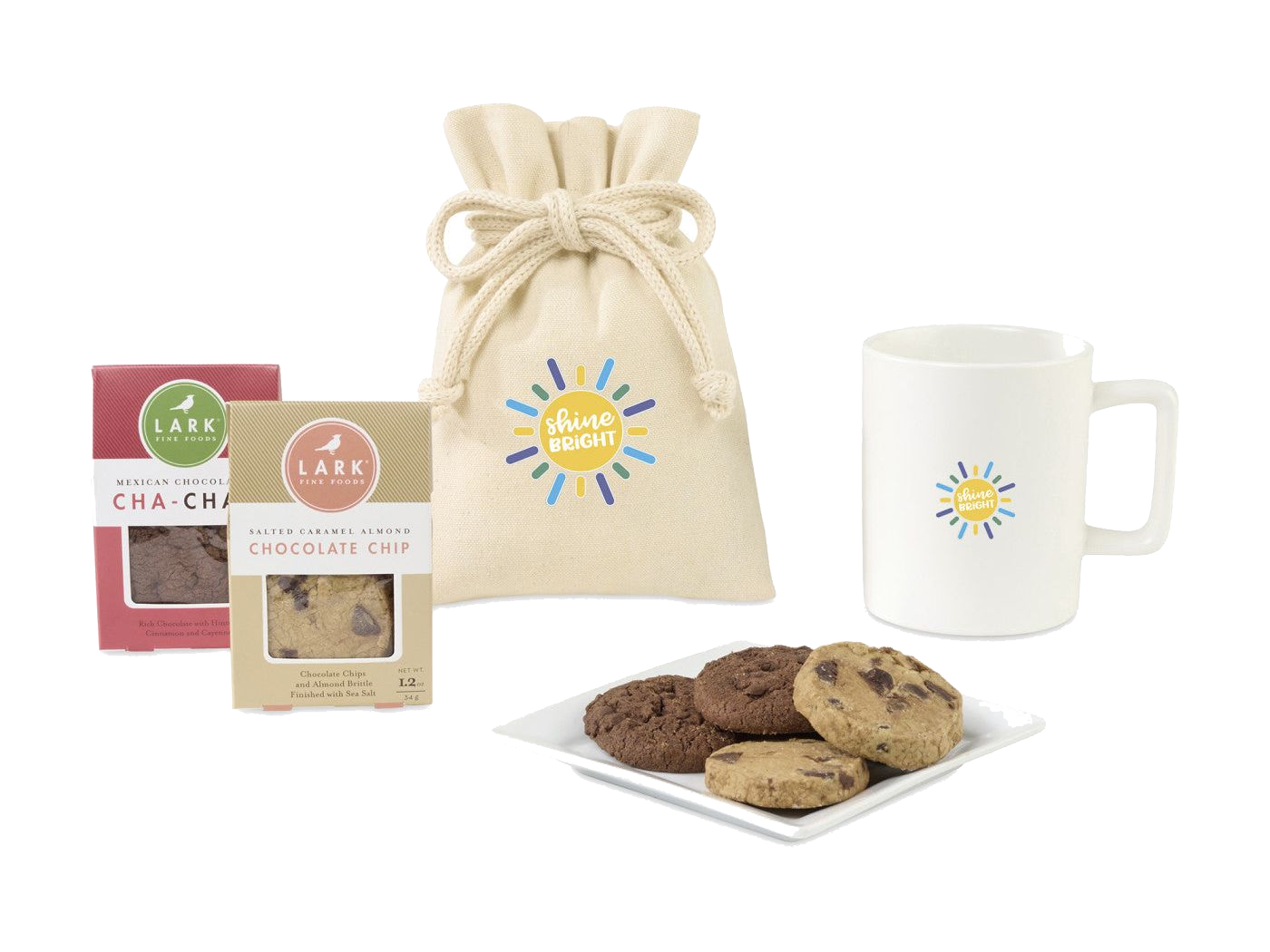 Lark Welcoming Cookie Treat Mug Stuffer - Matte White - Food Gift Sets