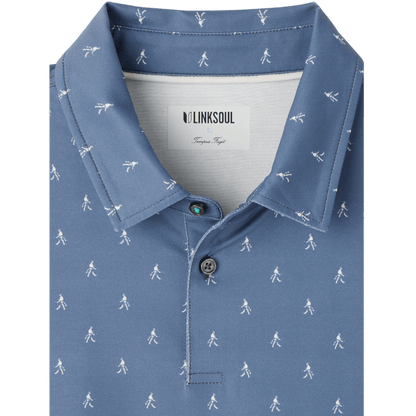 Linksoul Men's Drysdale Printed Polo - Button Down Shirts - SwagWear