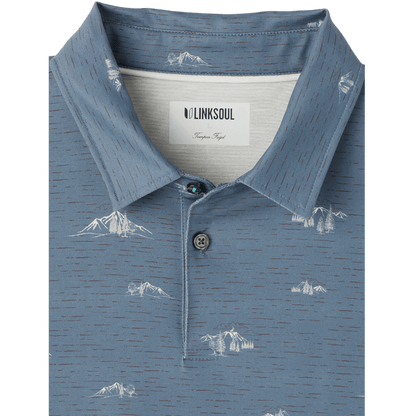 Linksoul Men's Drysdale Printed Polo - Button Down Shirts - SwagWear