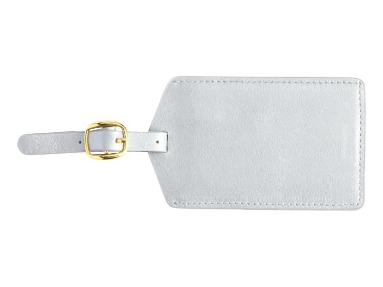 Luggage Tag with Privacy Flap - Silver - Luggage Tags