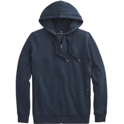Mack Weldon ACE Full-Zip Hooded Sweatshirt - Total Eclipse Blue / S - Full-Zip Hoodies