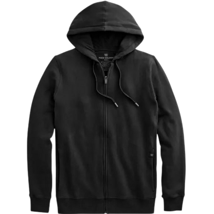 Mack Weldon ACE Full-Zip Hooded Sweatshirt - True Black / S - Full-Zip Hoodies