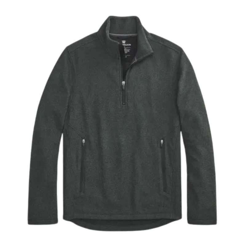 Mack Weldon Latitude Fleece Half-Zip - Midnight Pine Heather / S - Pullovers