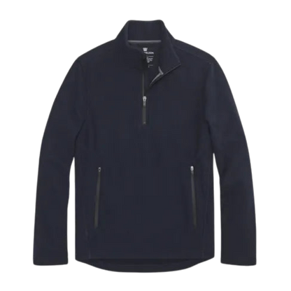 Mack Weldon Latitude Fleece Half-Zip - Total Eclipse Blue / S - Pullovers