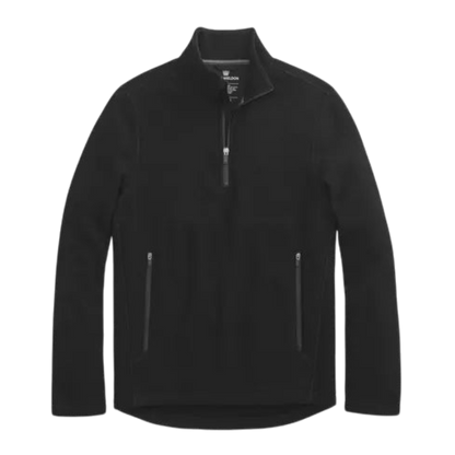 Mack Weldon Latitude Fleece Half-Zip - True Black / S - Pullovers