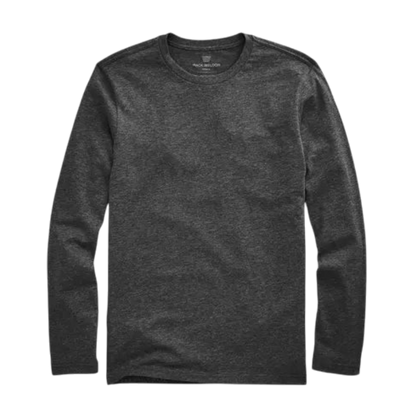 Mack Weldon Pima Long Sleeve T-Shirt - Charcoal Heather / S - Long-Sleeved T-Shirts