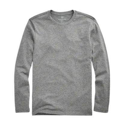Mack Weldon Pima Long Sleeve T-Shirt - Medium Grey Heather / S - Long-Sleeved T-Shirts