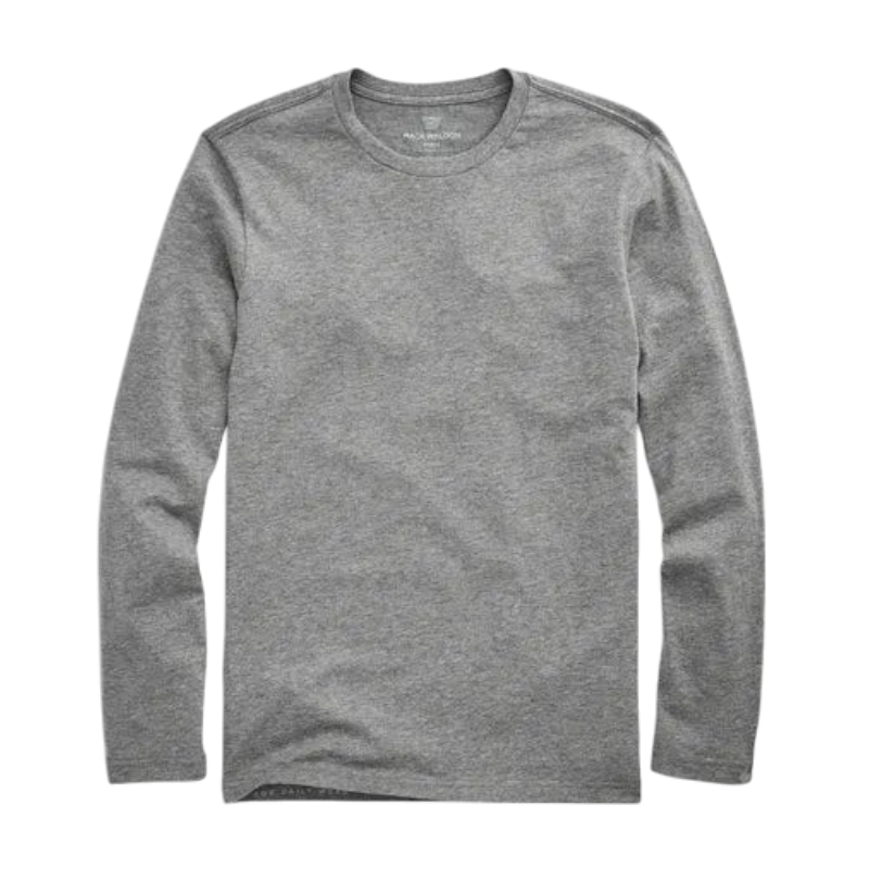 Mack Weldon Pima Long Sleeve T-Shirt - Medium Grey Heather / S - Long-Sleeved T-Shirts