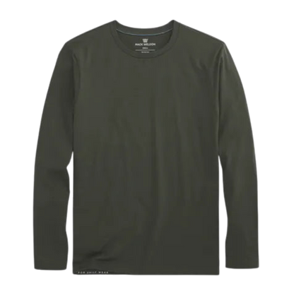 Mack Weldon Pima Long Sleeve T-Shirt - Tannenbaum / S - Long-Sleeved T-Shirts