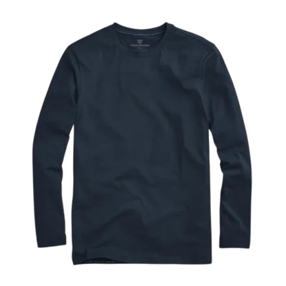 Mack Weldon Pima Long Sleeve T-Shirt - True Navy / S - Long-Sleeved T-Shirts