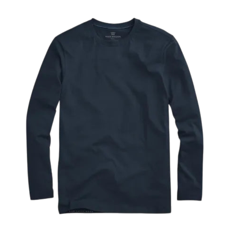 Mack Weldon Pima Long Sleeve T-Shirt - True Navy / S - Long-Sleeved T-Shirts
