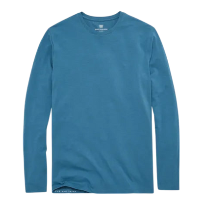 Mack Weldon SILVER Long Sleeve T-Shirt - Blue Shadow / S - Long-Sleeved T-Shirts