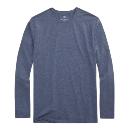 Mack Weldon SILVER Long Sleeve T-Shirt - Moonlighting Heather / S - Long-Sleeved T-Shirts