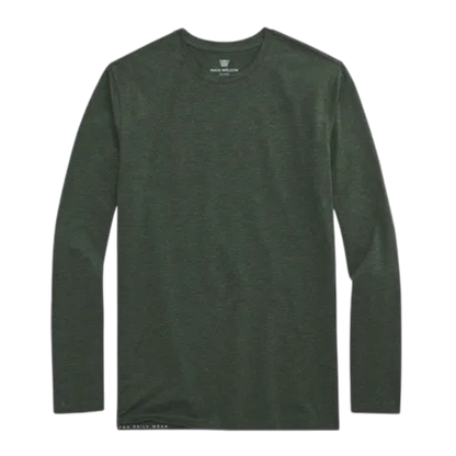 Mack Weldon SILVER Long Sleeve T-Shirt - Tannenbaum Heather / S - Long-Sleeved T-Shirts