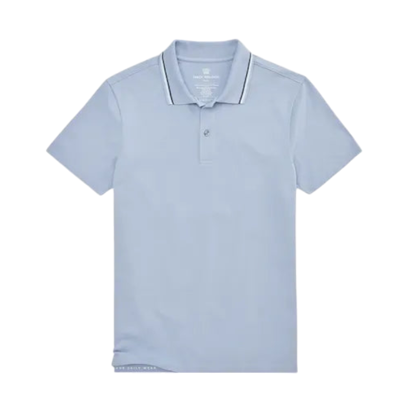 Mack Weldon Silver Pique Polo - Blue Fog Tipped / S - Polos