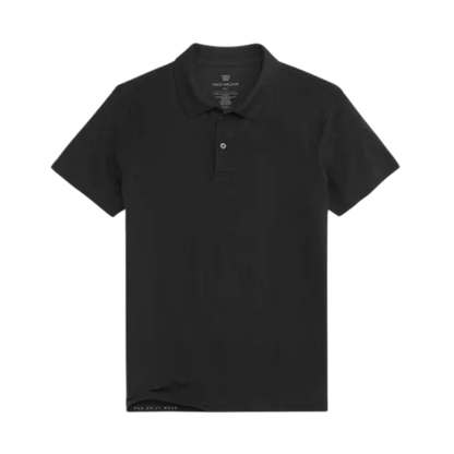 Mack Weldon Silver Pique Polo - True Black / S - Polos